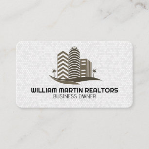 Real Estate Gold Properties   White Geometric Business Card