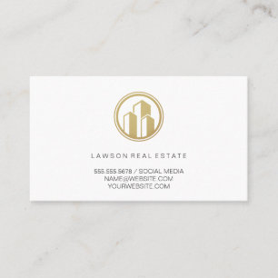 Real Estate Golden Buildings Lux Appointment Card