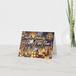 Real Estate Greeting Card - Season Happy New Year 