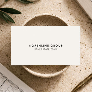 Real Estate Group Luxury Modern Branding Ivory Business Card