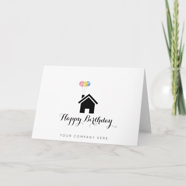 Real Estate Happy Birthday from Realtor Card (Front)