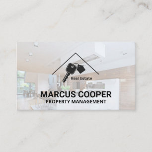 Real Estate Home and Keys   Interior Kitchen Business Card