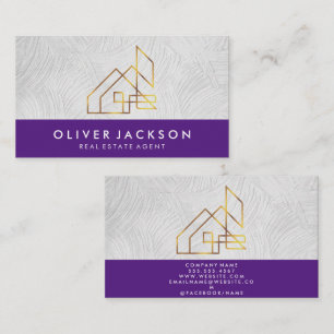 Real Estate Home Icon   Modern Style Business Card