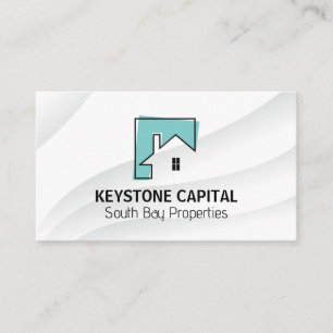Real Estate Home Line Art Logo Business Card