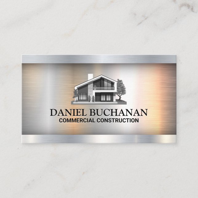 Real Estate Home Logo Business Card (Front)