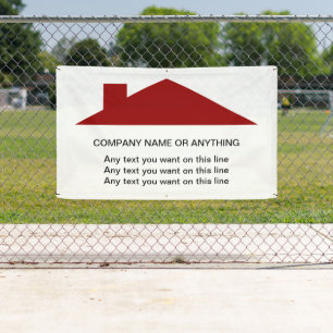 Real Estate Home Roof Logo Banner Template