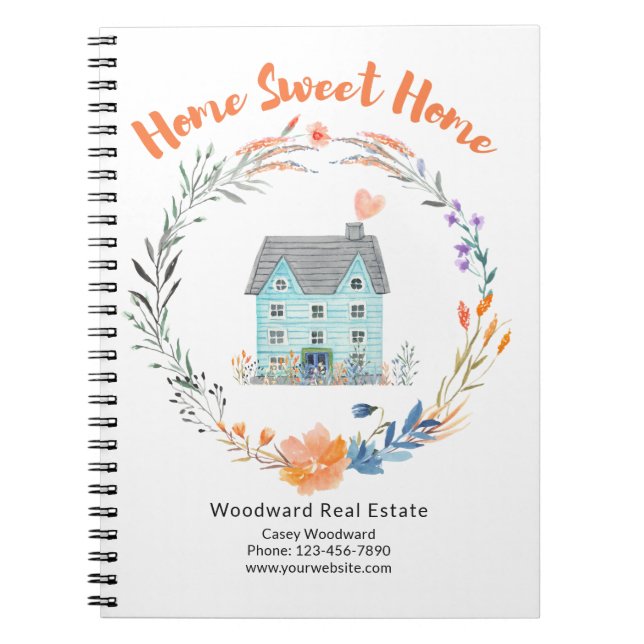 Real Estate Home Sweet Home Budget Promotional  Notebook (Front)