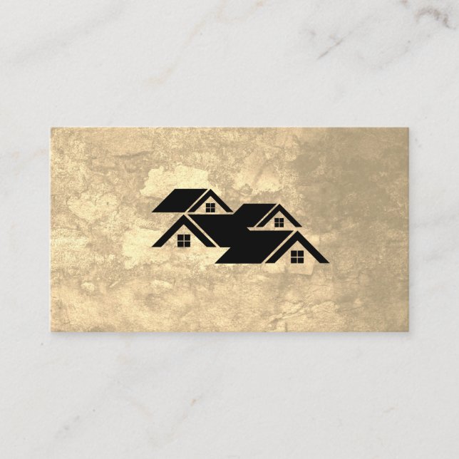 Real Estate Homes Grunge Business Card (Front)