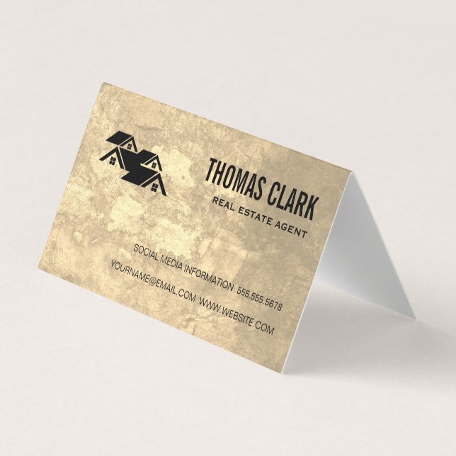 Real Estate Homes | Professional Lux Business Card (Back)