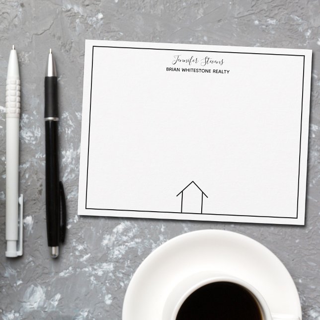 Real Estate House Simple Chic Custom Home Realtor Card (Creator Uploaded)