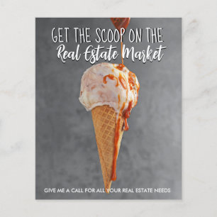 real estate ice-cream scoop referrals Announcement Flyer