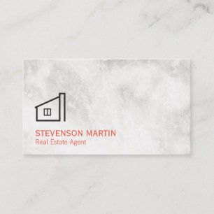 Real Estate Industry Executive Marble Business Card