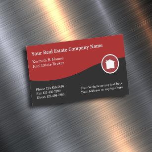 Real Estate Industry Theme Magnetic Business Card