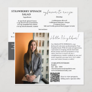 Real Estate Intro with recipe  Postcard