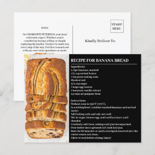 Real Estate Introduction with recipe Postcard