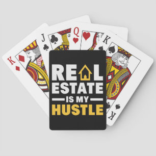 Real Estate is my Hustle Realtor Desk Organizer Playing Cards
