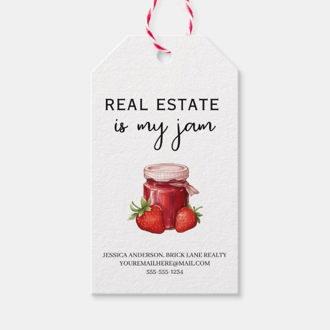 Real Estate is My Jam Marketing  Gift Tags (Front)