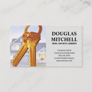 Real Estate   Keys and Home Business Card