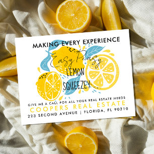 real estate LEMON referrals Announcement Postcard