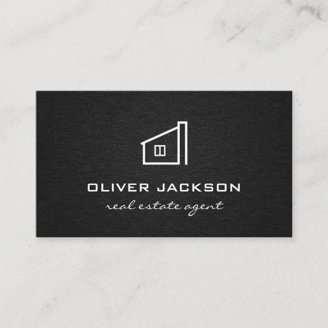 Real Estate Linen Background Business Card (Front)