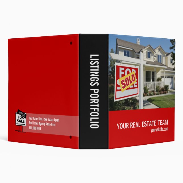 Real Estate Listings Portfolio Vinyl Binder (Background)