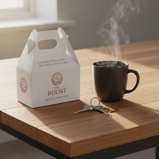 Real Estate Logo Company Housewarming Favor Box (Real Estate Logo Company Housewarming Favor Boxes)