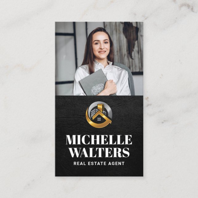 Real Estate Logo | Custom Business Photo Card (Front)