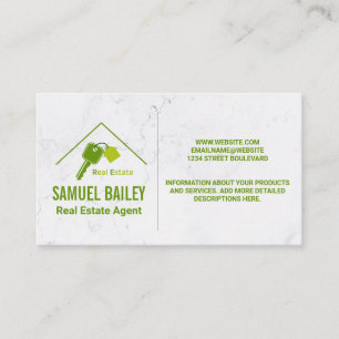 Real Estate Logo   Home and Keys Business Card