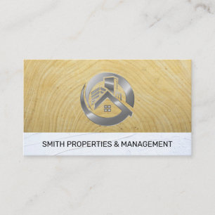 Real Estate Logo Metallic   Wood   Stucco Appointment Card
