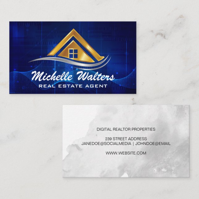Real Estate Logo | Property Rentals Business Card (Front/Back)