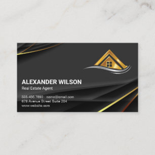 Real Estate Logo Rental Property Developer Business Card