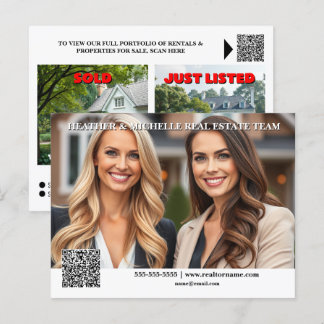 Real Estate market lead generating editable photo Postcard