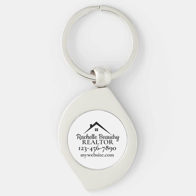 Real Estate Marketing Custom Realtor Keychain (Front)