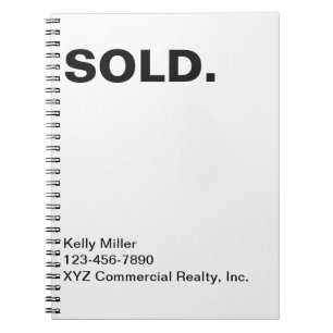 Real Estate Marketing SOLD Customized Budget Notebook
