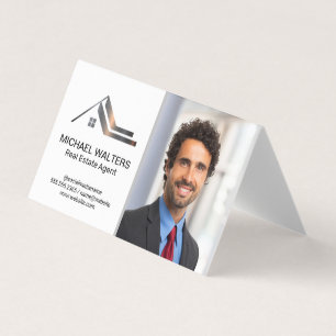 Real Estate Metallic Logo   Business Man Card