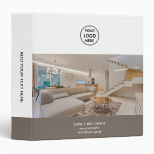 Real Estate Minimal Logo Photo QR Code Binder