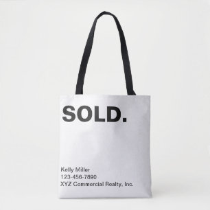 Real Estate Modern Marketing SOLD Customized Tote Bag