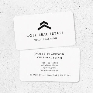 Real Estate   Modern Minimal Listing Agent Realtor Business Card