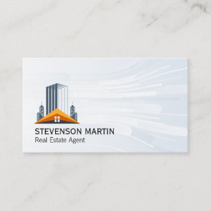 Real Estate Modern Properties Rentals Business Card