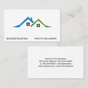 Real Estate Modern Style Logo Business Card