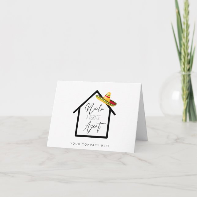 Real Estate Nacho Average Agent Marketing Card (Front)