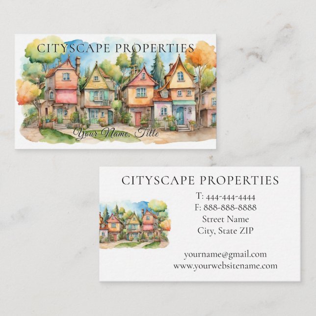 Real Estate New Home Construction and Sales Business Card (Front/Back)