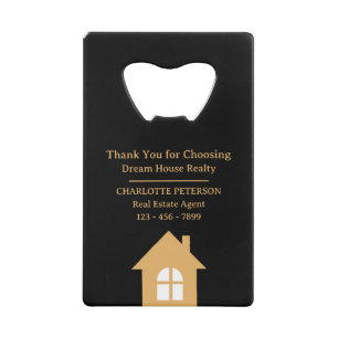 Real Estate New Home Owner Closing Gift Credit Card Bottle Opener