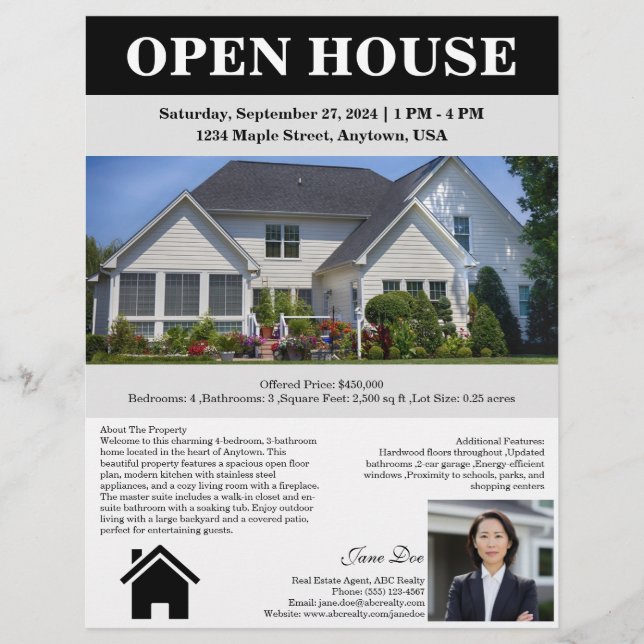Real Estate Open House  Flyer (Front)