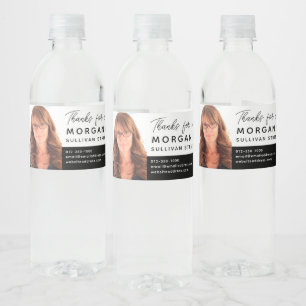 Real Estate Open House QR Code Marketing Water Bottle Label