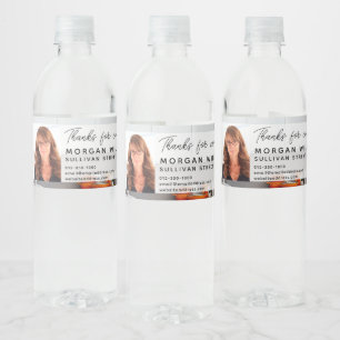 Real Estate Open House QR Code Water Bottle Label