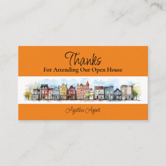 Real Estate Open House Thank You Yellow Appointment Card