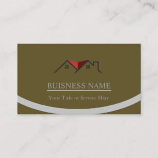 Real Estate Personalized Yellow brown  Business Card