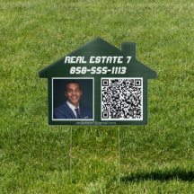Real Estate Photo QR Code Yard Sign
