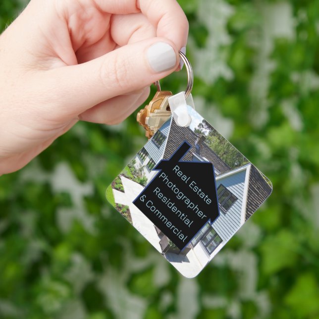 Real Estate Photographer QR Code Keychain (Hand)